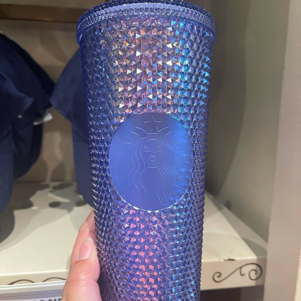 2021 Walt Disney World 50th Anniversary Studded Blue Starbucks Tumbler Cup